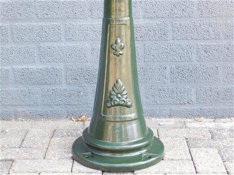 Klassieke lantaarn Barcelona , buitenlamp ,alu groen, 275cm - 4