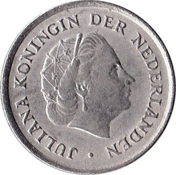 Nederland 10 cent 1969 muntmeesterteken haan - 1