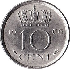 Nederland 10 cent 1963