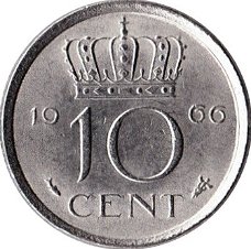 Nederland 10 cent 1954