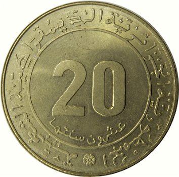Algerije 20 centimes 1975 - 1