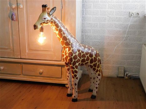 Bijzondere Giraffe lamp , 110cm ,polystone - 0