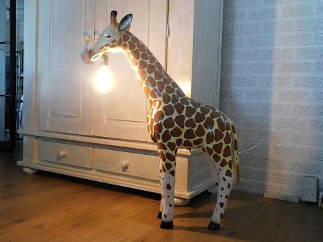 Bijzondere Giraffe lamp , 110cm ,polystone - 2