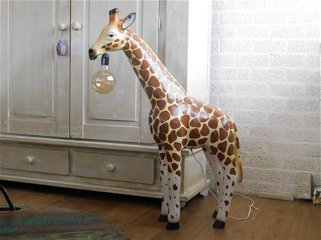 Bijzondere Giraffe lamp , 110cm ,polystone - 4