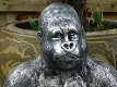 Gorilla , volledig uit polystone , beeld , XL , -groot, aap - 2 - Thumbnail