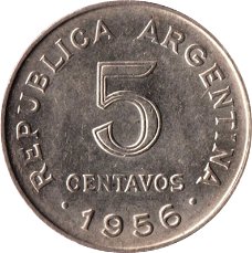 Argentinië 5 centavos  1954