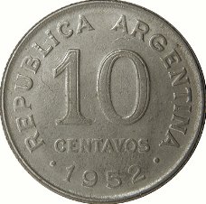 Argentinië 10 centavos  1951