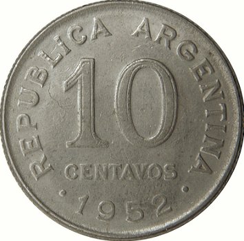 Argentinië 10 centavos 1952 - 0