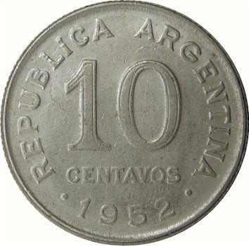 Argentinië 10 centavos 1953 - 0