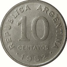 Argentinië 10 centavos  1955