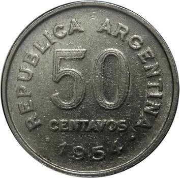 Argentinië 50 centavos 1954 - 0