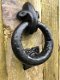 Deurklopper ijzer , als antieke deurklopper, rustiek , zwart - 2 - Thumbnail