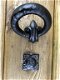Deurklopper ijzer , als antieke deurklopper, rustiek , zwart - 3 - Thumbnail