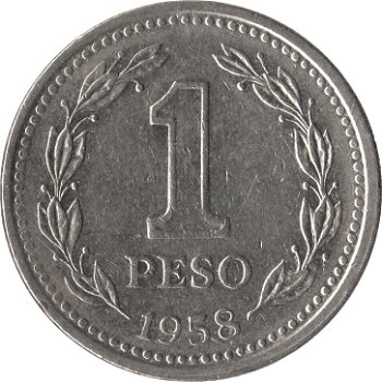 Argentinië 1 peso 1958 - 0