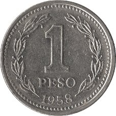 Argentinië 1 peso 1958