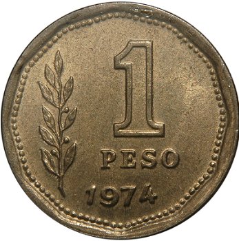 Argentinië 1 peso 1975 - 0