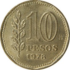 Argentinië 10 pesos 1976