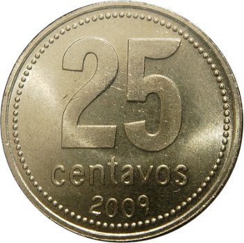 Argentinië 25 centavos 2009 - 0