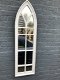 Grote tuin- kerk raam spiegel, houten frame white - 0 - Thumbnail
