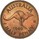 Australië 0,5 penny 1951 met stip ( Perth) - 0 - Thumbnail