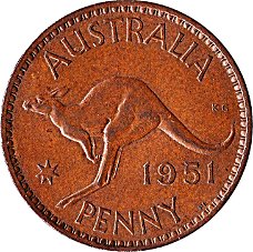 Australië 1 penny 1944 Melbourne