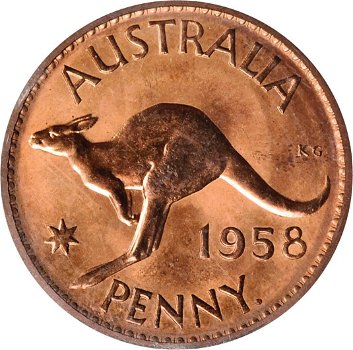 Australië 1 penny 1955 Melbourne - 0