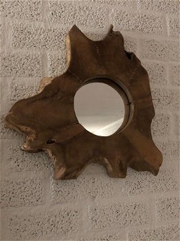 Koloniaal houten wand spiegel. - 1