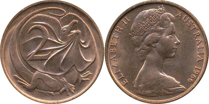 Australië 2 cents 1966 - 0