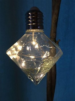 LED hanglamp glas, hangend model, prachtig sfeervol - 0