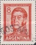 892 argentinië 8 pesos  1965 conditie: gestempeld  