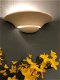 Mooie wandlamp in wit terracotta steen, zeer fraai, modern. - 6 - Thumbnail