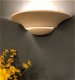 Mooie wandlamp in wit terracotta steen, zeer fraai, modern. - 7 - Thumbnail
