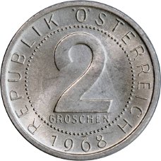 Oostenrijk 2 groschen 1951