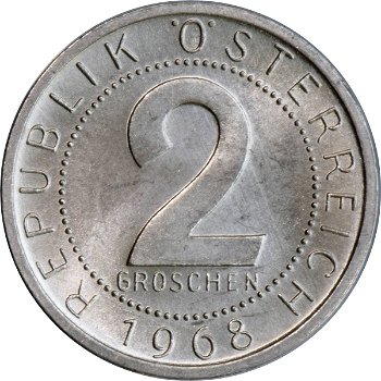 Oostenrijk 2 groschen 1957 - 0