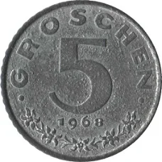 Oostenrijk 5 groschen 1950 