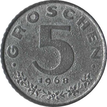 Oostenrijk 5 groschen 1964 - 0