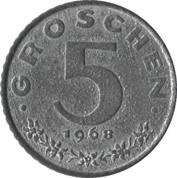 Oostenrijk 5 groschen 1967 - 0