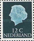 641 b Nederland 12 cent 1954 rechts ongetand  conditie: gestempeld    