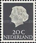 622A  Nederland 20 cent 1953 links ongetand conditie: gestempeld 