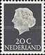 622B Nederland 20 cent 1953 rechts ongetand. conditie: gestempeld - 0 - Thumbnail