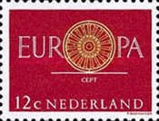 753 Nederland 12 cent 1960 conditie: gestempeld - 0