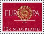 753 Nederland 12 cent 1960 conditie: gestempeld  