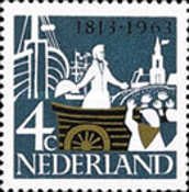 813 Nederland 4 cent 1963 conditie: gestempeld - 0