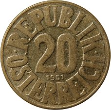 Oostenrijk 20 groschen 1951