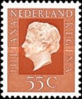 1064B Nederland 55 cent 1976  rechts ongetand conditie: gestempeld    