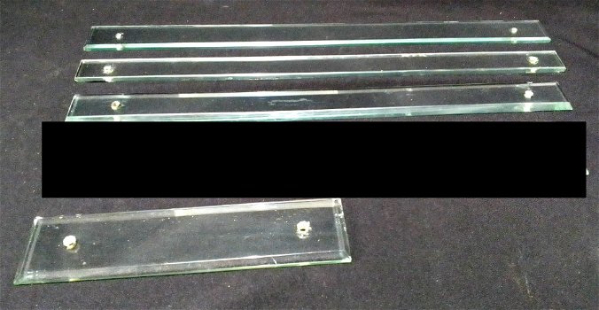 4 glas smet-vingerplaten,facetrand,deuren,zgst,div. afm. - 4