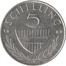 Oostenrijk 5 schilling  1974 conditie: circulatiemunt