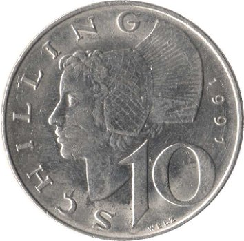 Oostenrijk 10 schilling 1974 conditie: circulatiemunt - 0