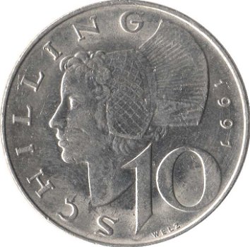 Oostenrijk 10 schilling 1990 conditie: circulatiemunt - 0