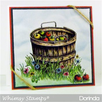 NIEUW GROTE cling stempel Apple Basket van C.C. Designs - 2